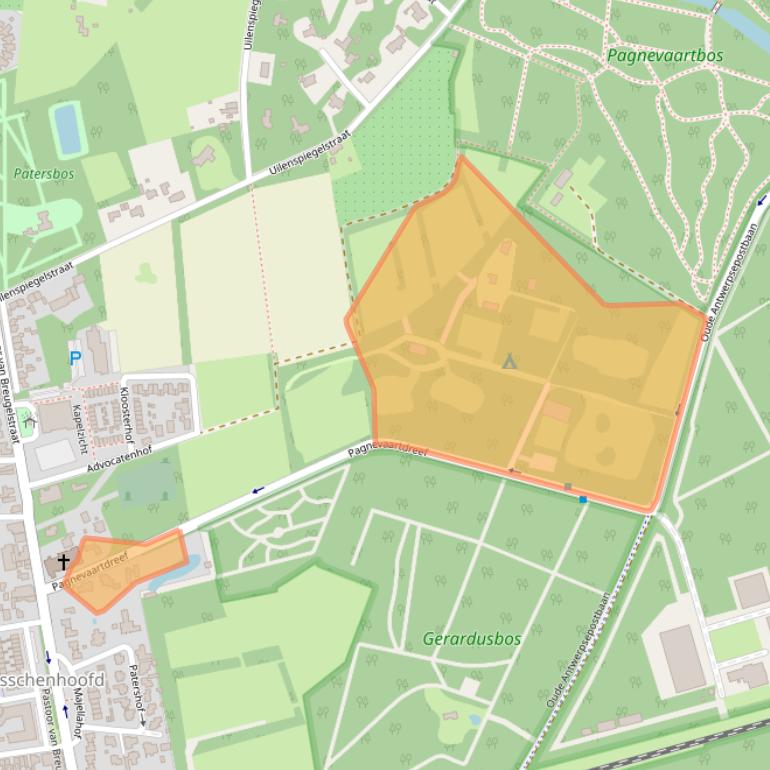 Kaart van postcodegebied 4744RE.