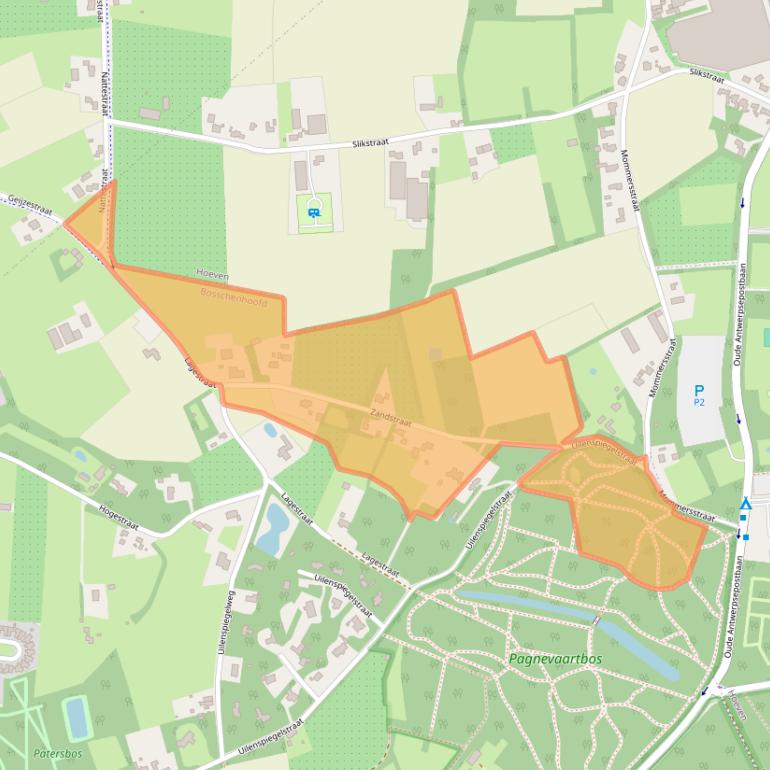 Kaart van postcodegebied 4744RL.