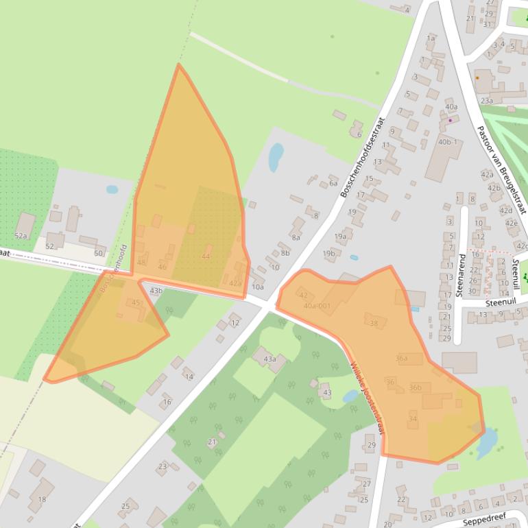 Kaart van postcodegebied 4744RR.