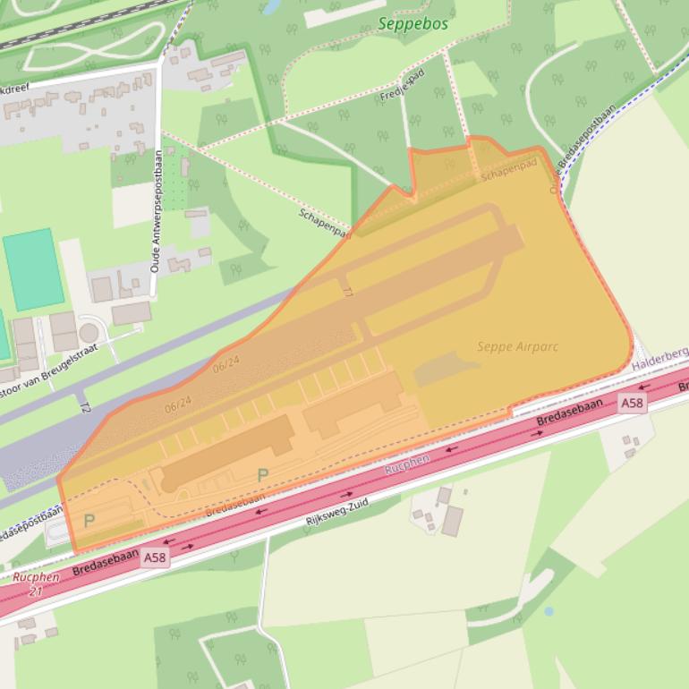 Kaart van postcodegebied 4744RZ.