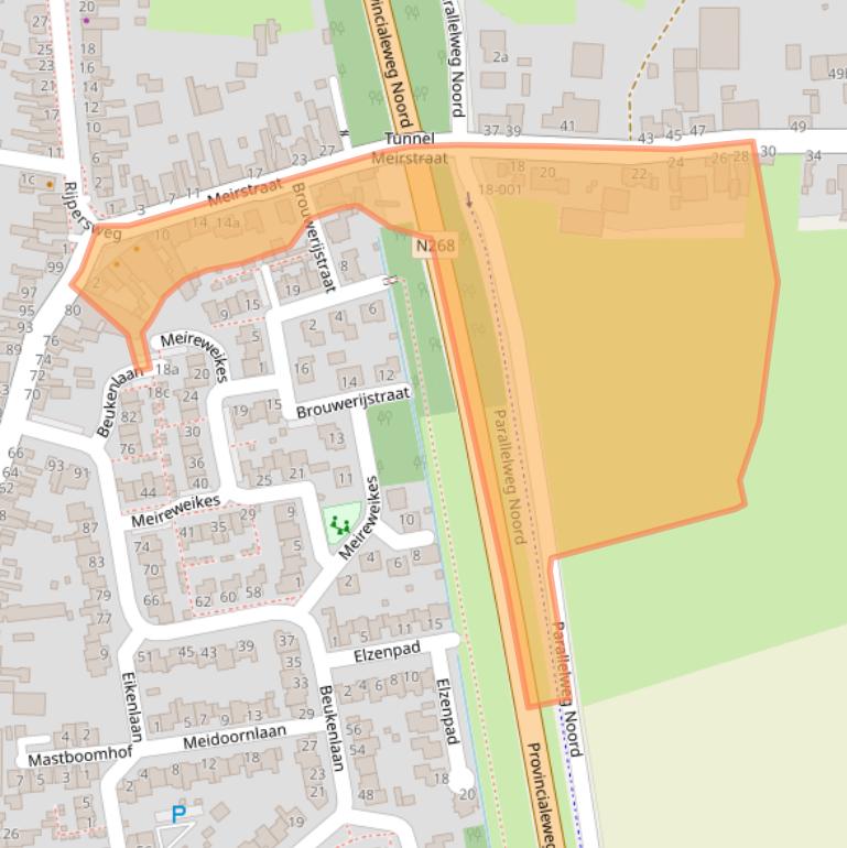 Kaart van postcodegebied 4751AD.