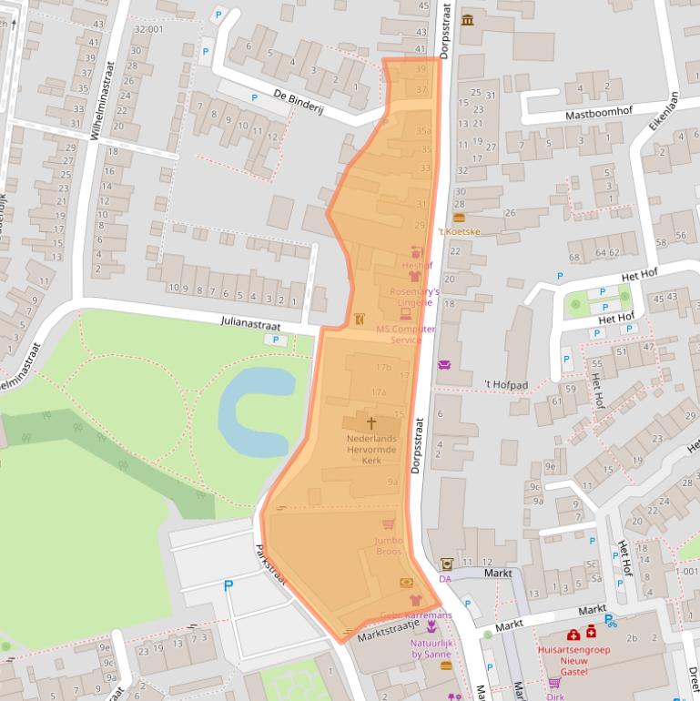 Kaart van postcodegebied 4751AH.