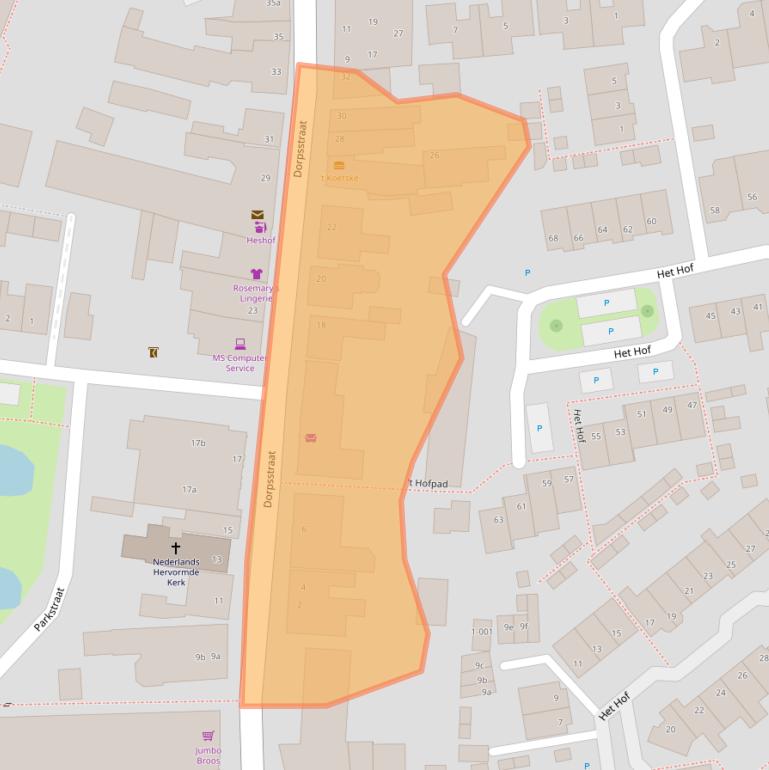 Kaart van postcodegebied 4751AL.