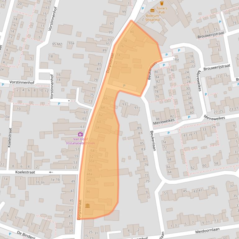 Kaart van postcodegebied 4751AM.