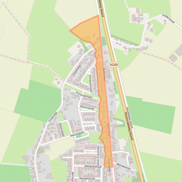 Kaart van postcodegebied 4751AR.