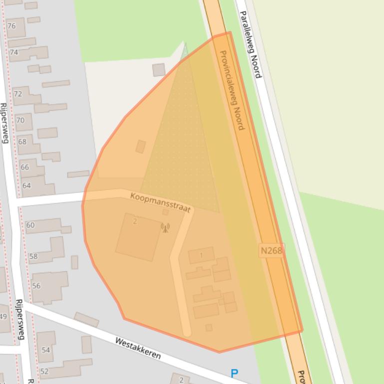 Kaart van postcodegebied 4751AW.