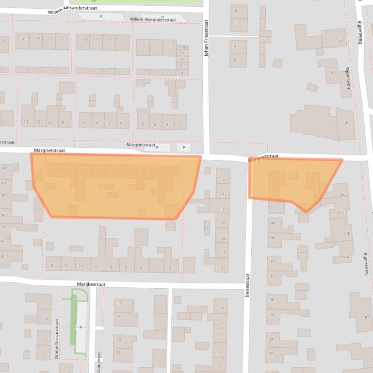 Kaart van postcodegebied 4751BC.