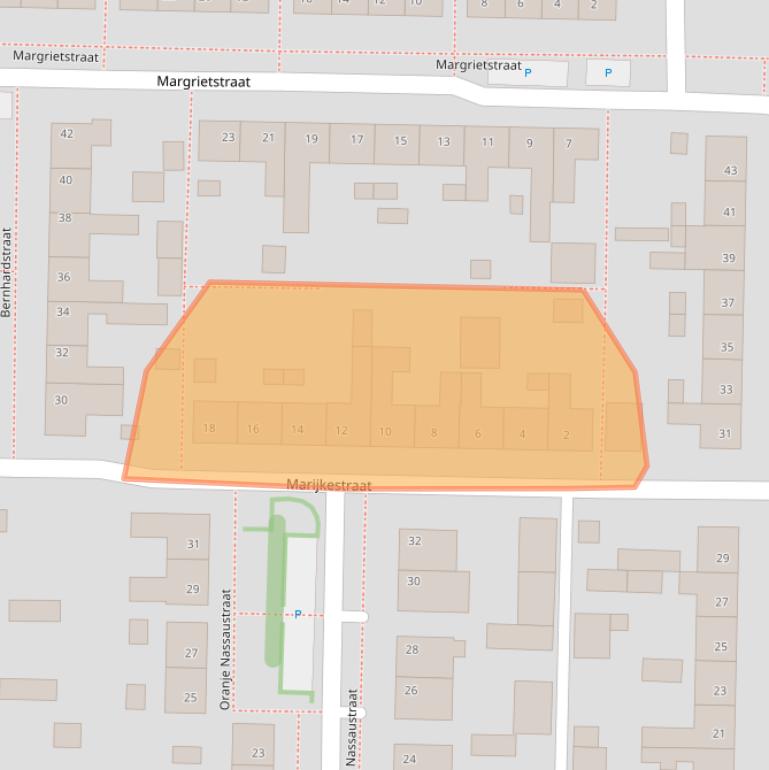 Kaart van postcodegebied 4751BG.