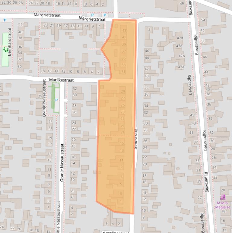 Kaart van postcodegebied 4751BH.