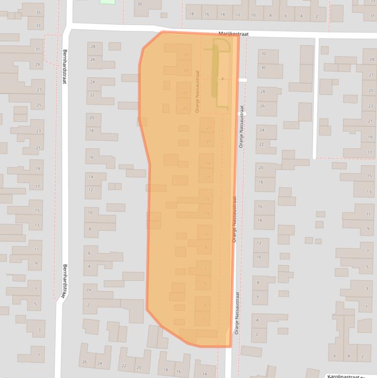 Kaart van postcodegebied 4751BK.