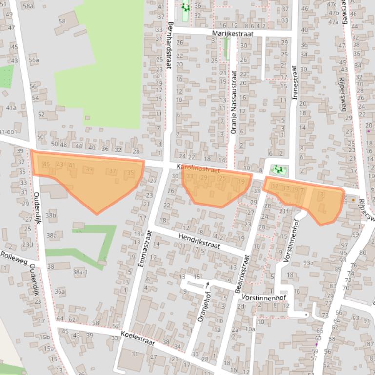 Kaart van postcodegebied 4751BR.