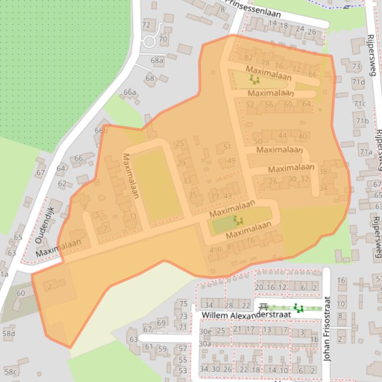 Kaart van postcodegebied 4751DA.