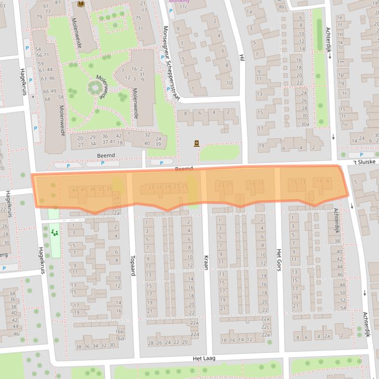 Kaart van postcodegebied 4751EA.