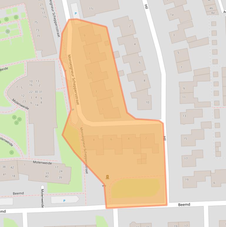 Kaart van postcodegebied 4751EJ.