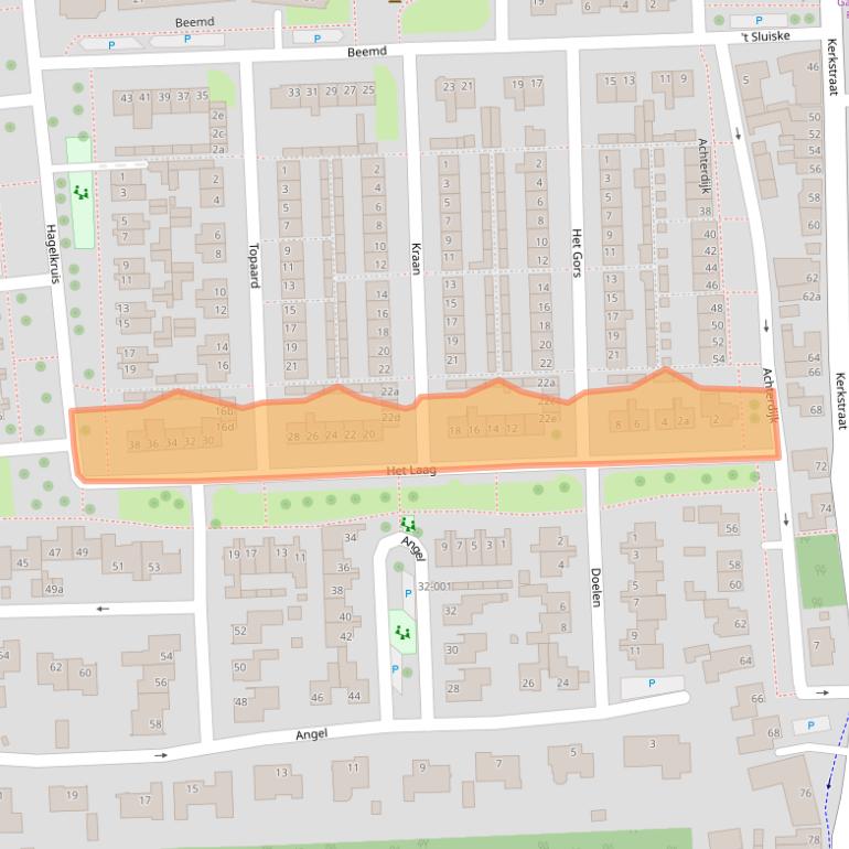 Kaart van postcodegebied 4751GJ.