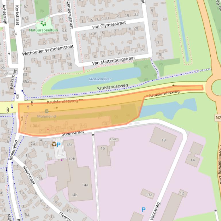 Kaart van postcodegebied 4751GR.