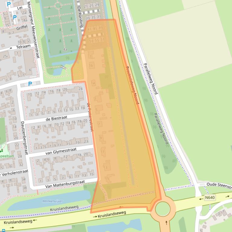 Kaart van postcodegebied 4751GX.