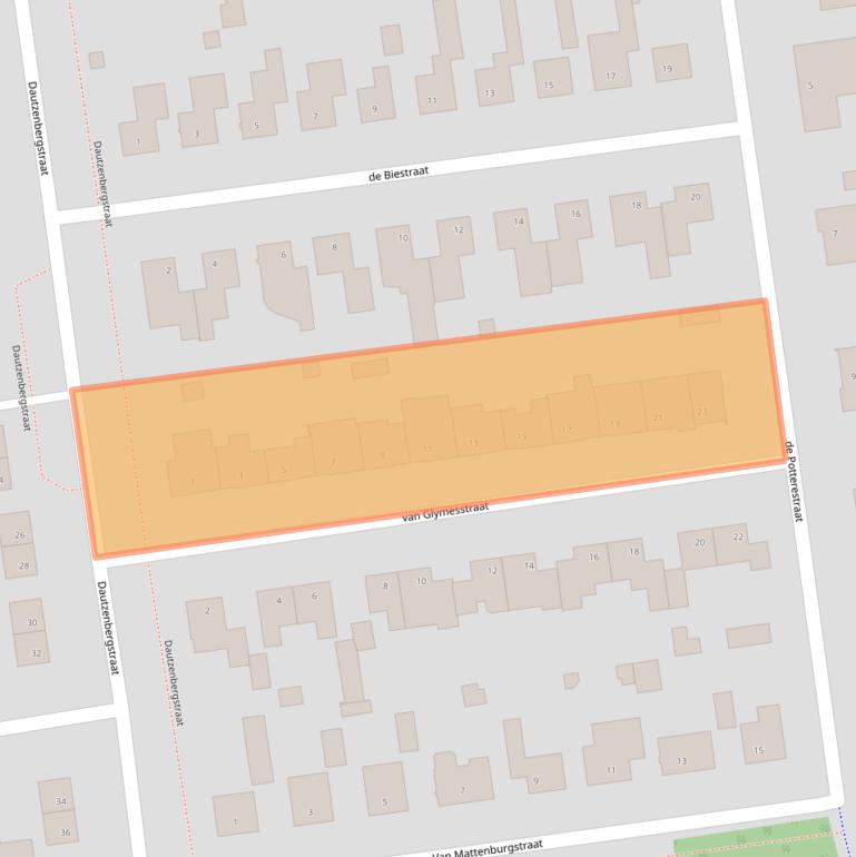 Kaart van postcodegebied 4751HA.