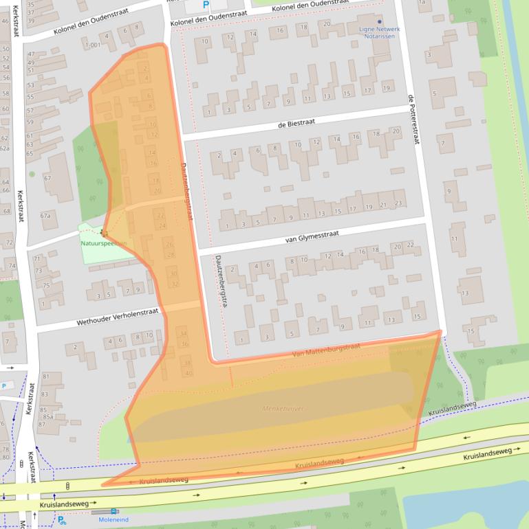 Kaart van postcodegebied 4751HE.