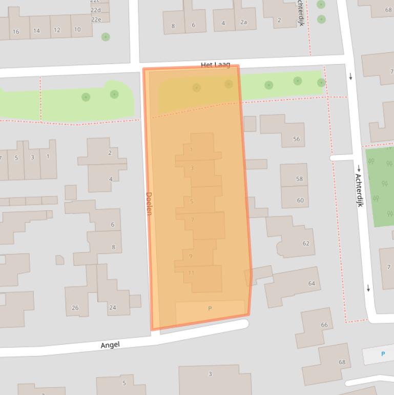 Kaart van postcodegebied 4751HW.