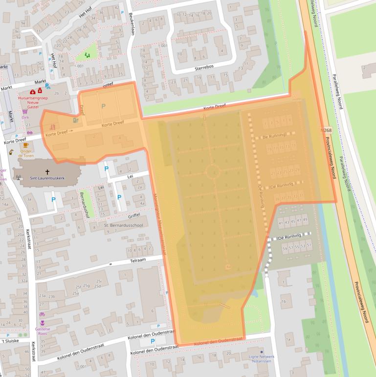 Kaart van postcodegebied 4751HZ.