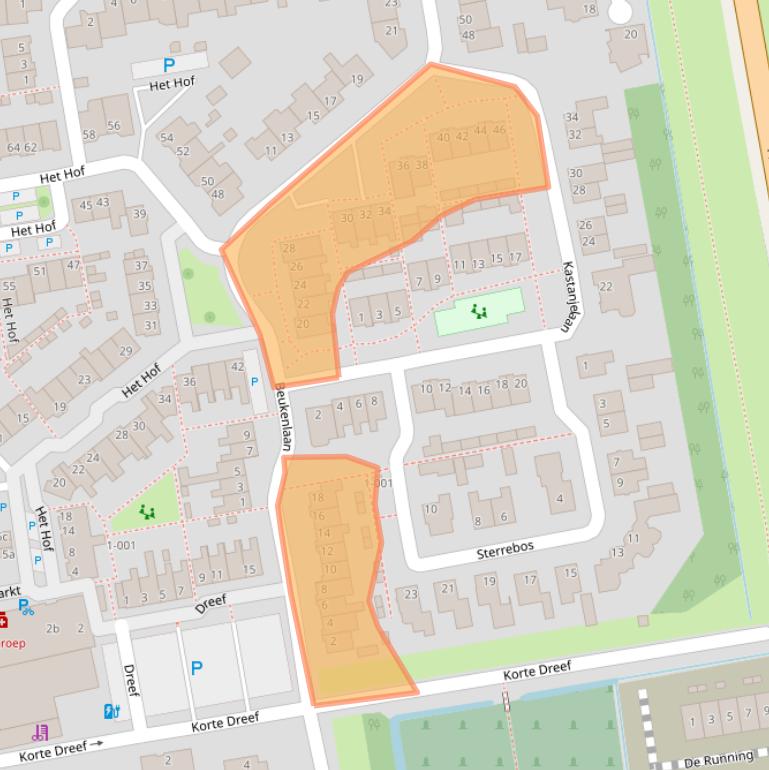 Kaart van postcodegebied 4751JA.