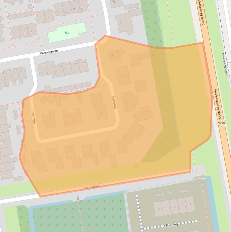 Kaart van postcodegebied 4751JH.