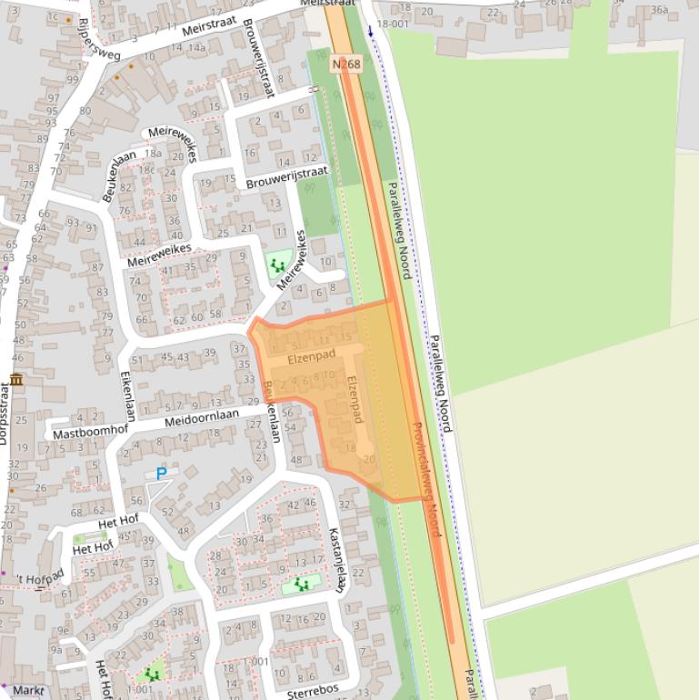 Kaart van postcodegebied 4751JP.