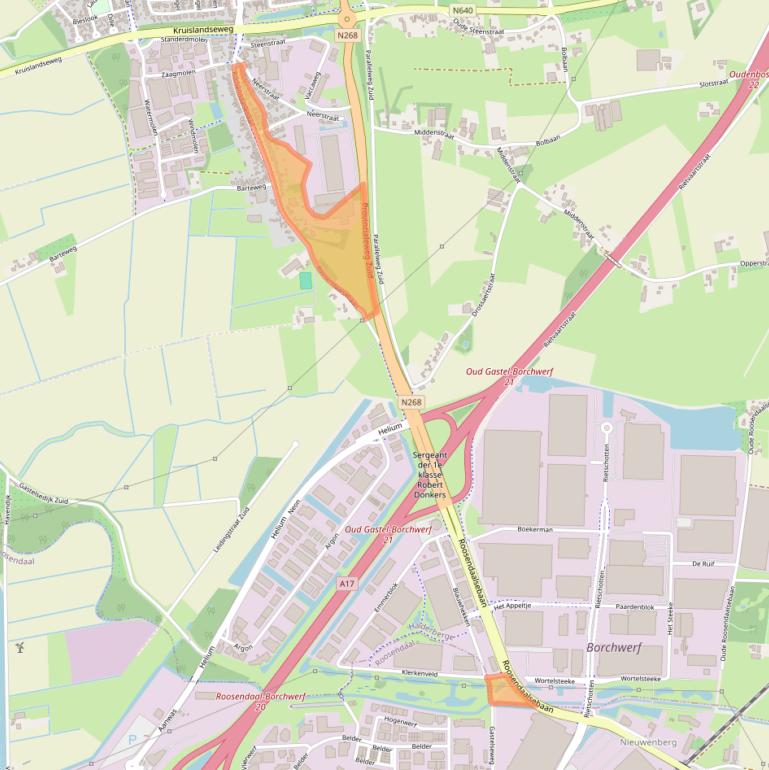 Kaart van postcodegebied 4751RA.