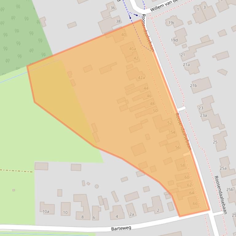 Kaart van postcodegebied 4751RC.