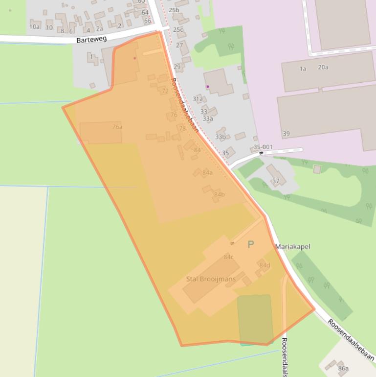 Kaart van postcodegebied 4751RD.