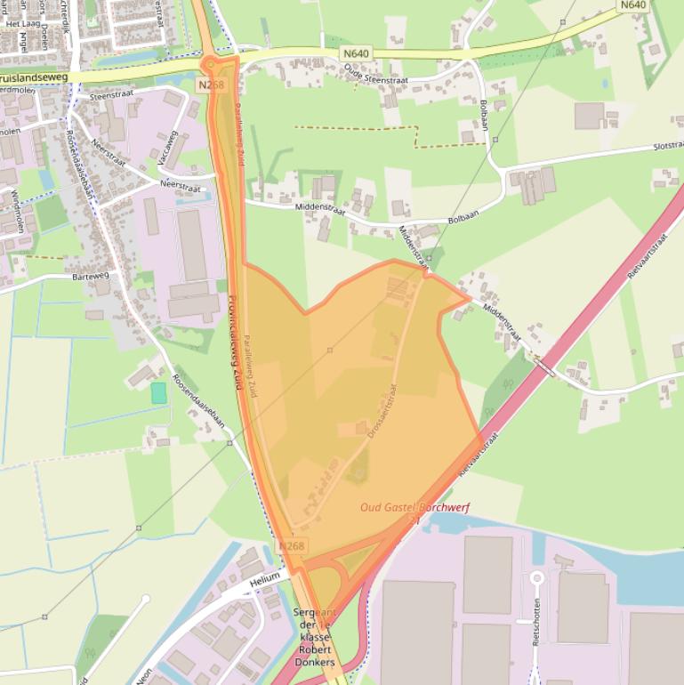 Kaart van postcodegebied 4751RE.