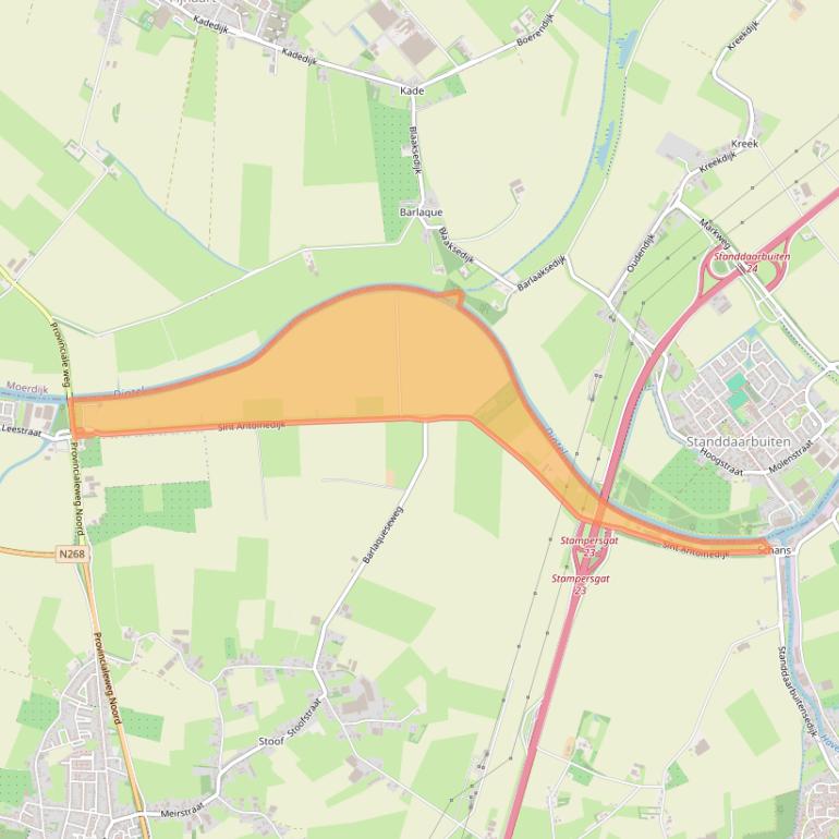 Kaart van postcodegebied 4751SC.