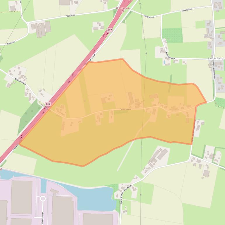 Kaart van postcodegebied 4751TE.