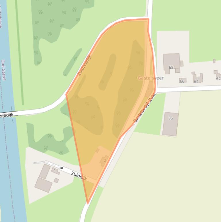 Kaart van postcodegebied 4751VC.