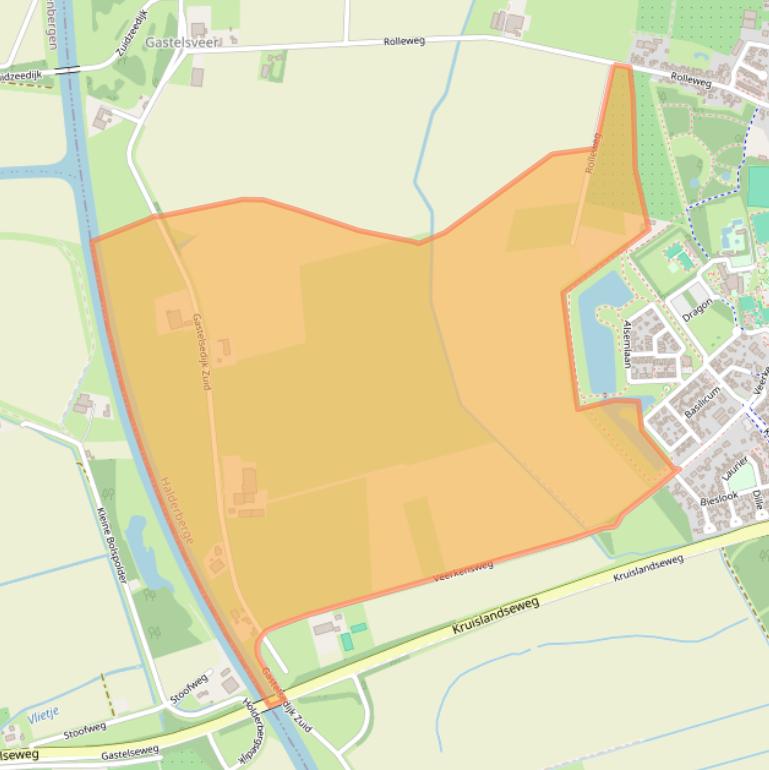 Kaart van postcodegebied 4751VE.