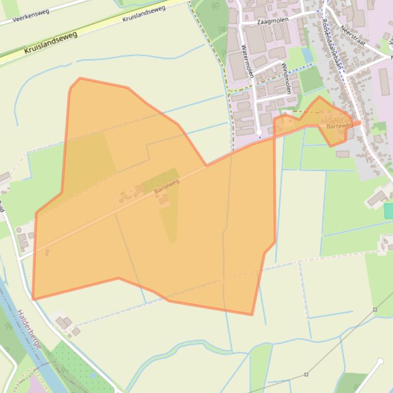 Kaart van postcodegebied 4751VH.