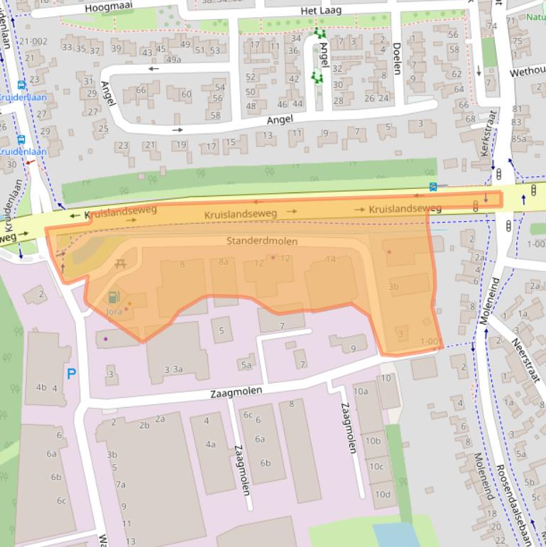Kaart van postcodegebied 4751VJ.