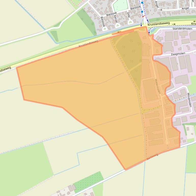 Kaart van postcodegebied 4751VK.