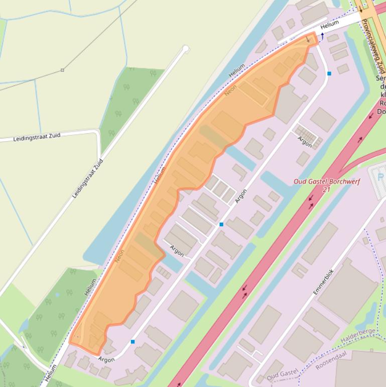 Kaart van postcodegebied 4751XA.