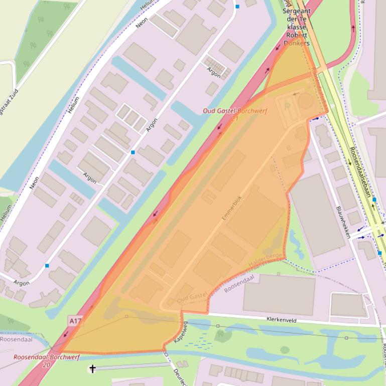 Kaart van postcodegebied 4751XE.