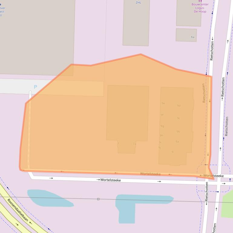 Kaart van postcodegebied 4751XM.