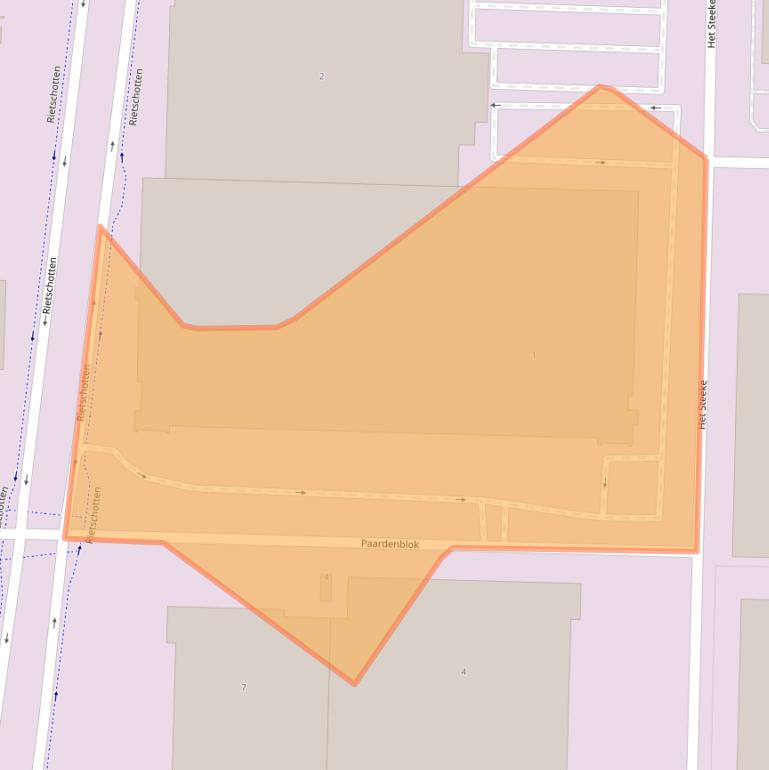 Kaart van postcodegebied 4751XR.