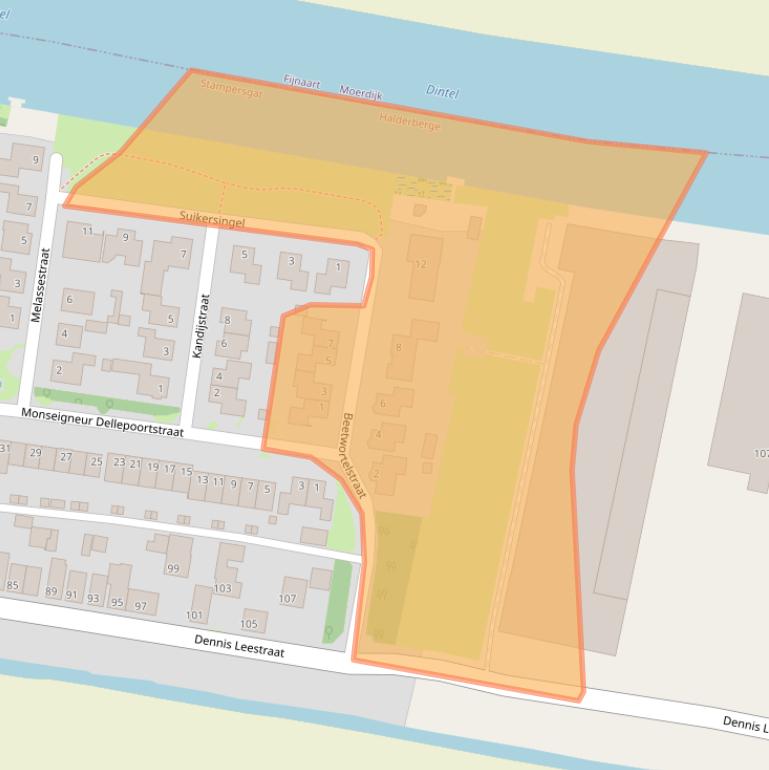Kaart van postcodegebied 4754BN.
