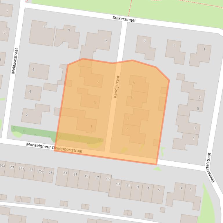 Kaart van postcodegebied 4754BP.