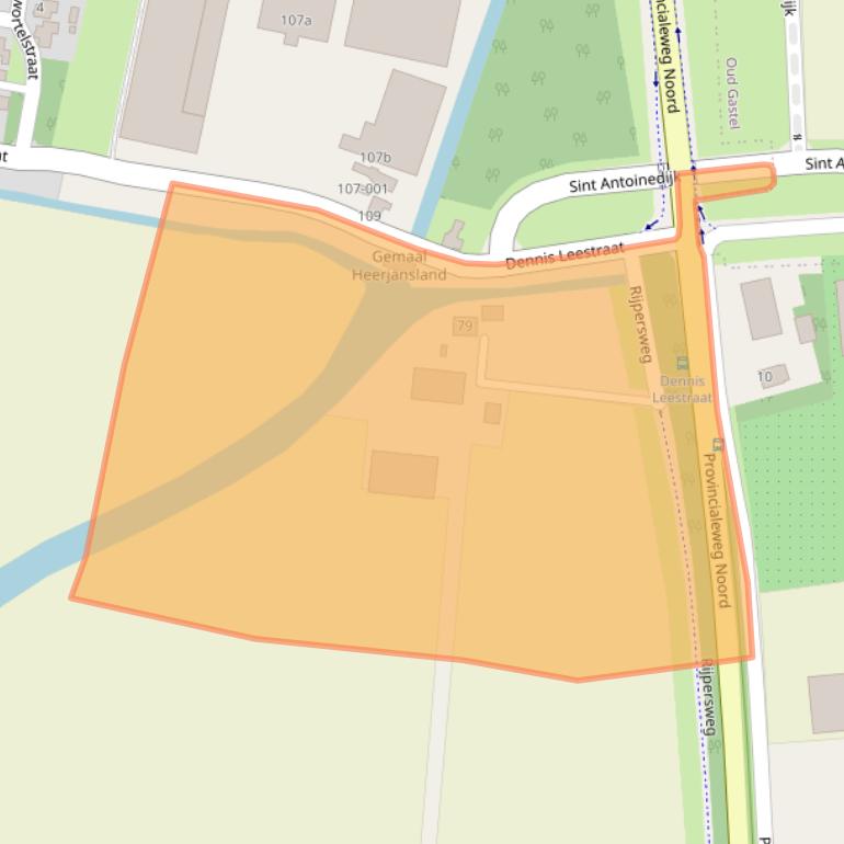 Kaart van postcodegebied 4754RH.