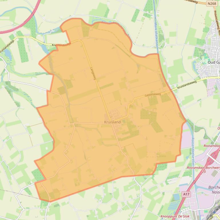 Kaartafbeelding, ingezoomd op postcodegebied 4756.