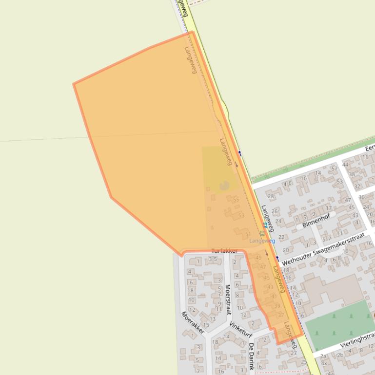 Kaart van postcodegebied 4756AJ.