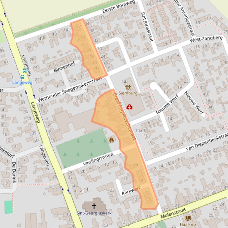 Kaart van postcodegebied 4756AP.