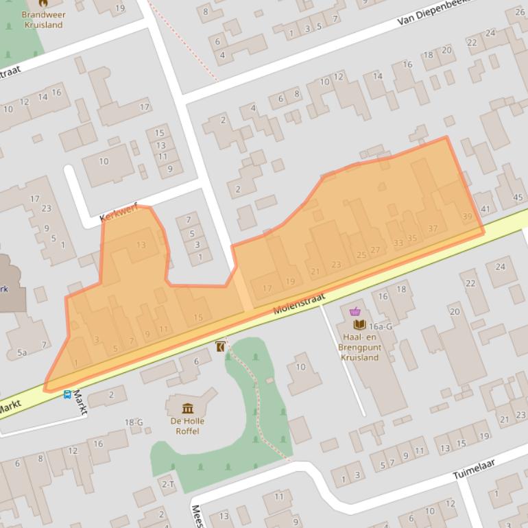 Kaart van postcodegebied 4756BA.